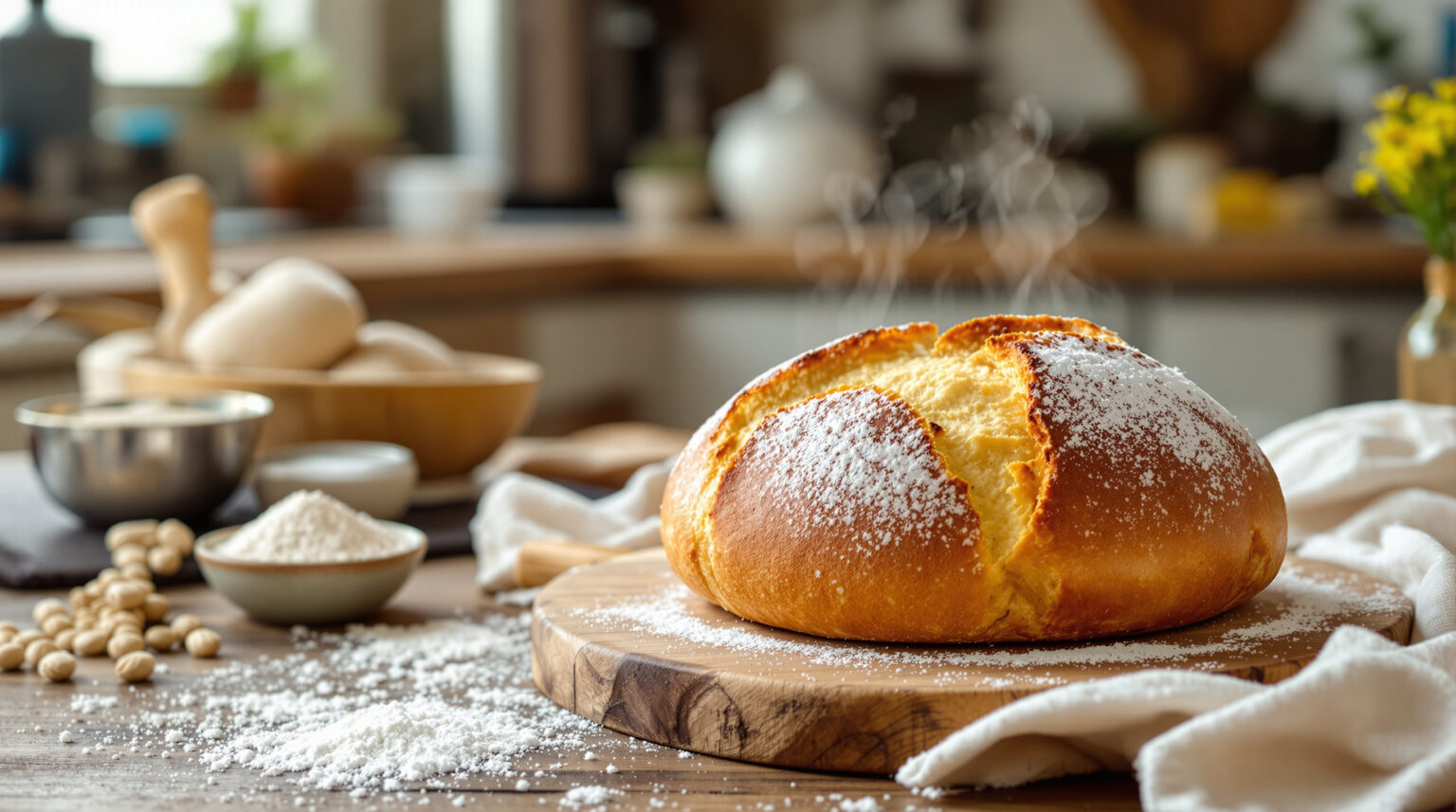 Pain sans gluten au bicarbonate de soude : recette facile et rapide pour un pain moelleux et savoureux