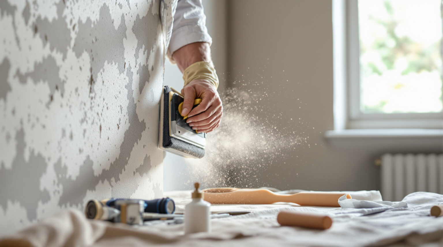 Poncer un mur en plâtre : Guide complet pour un résultat parfait et facile à réaliser